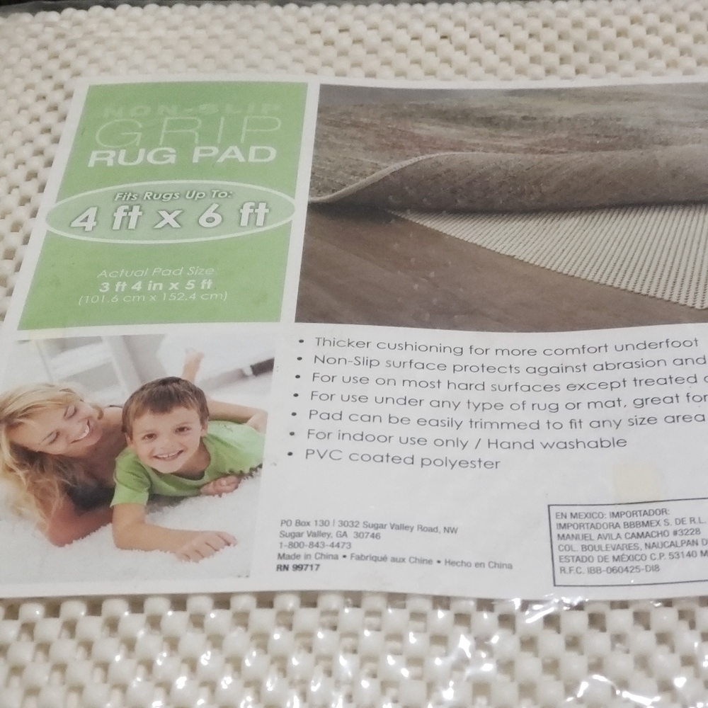 CREAM RUG PAD FOR 4ft x 6ft RUG - Picture 2 of 3